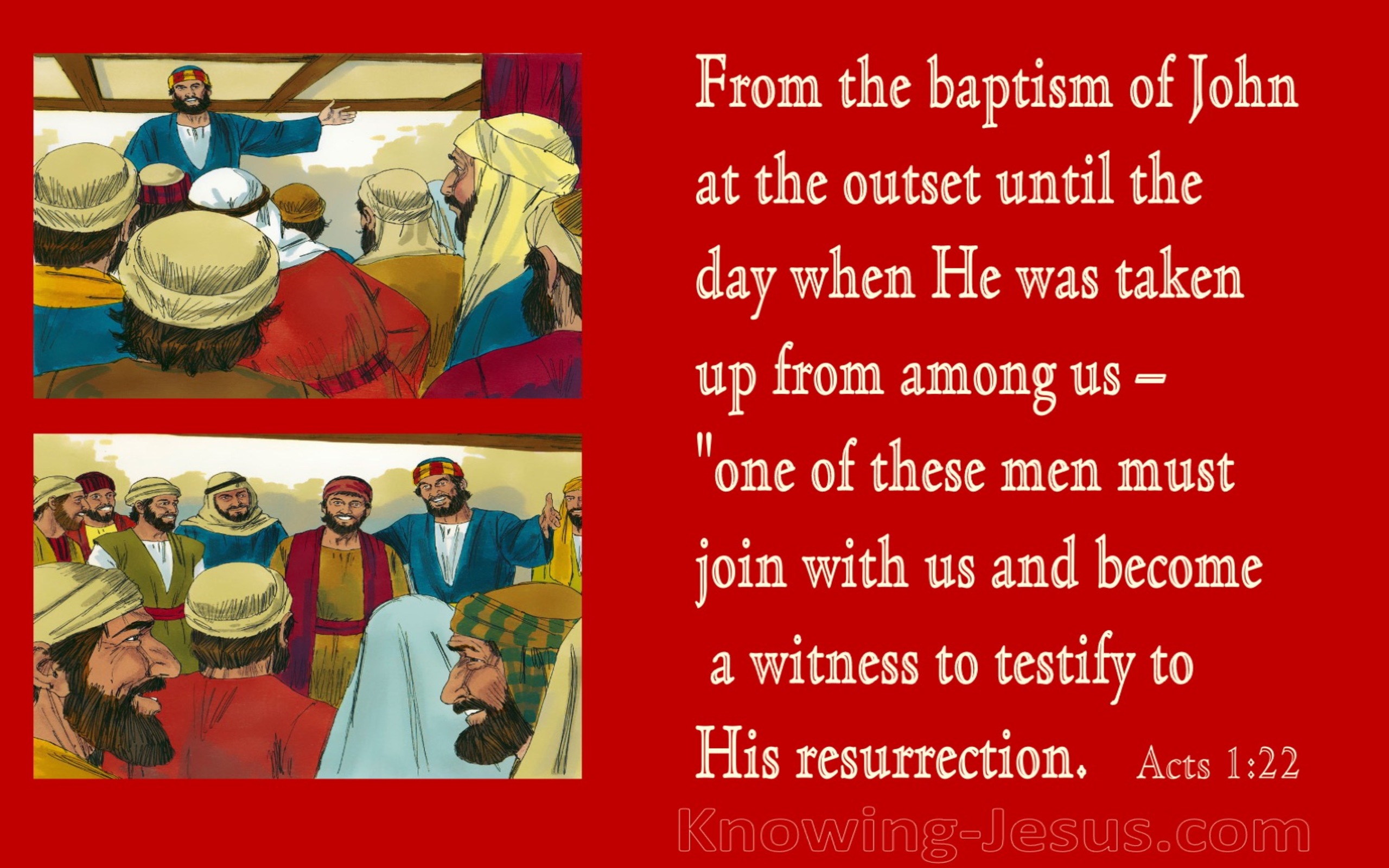 Acts 1:22 A Witness To Testify To His Resurrection (cream)